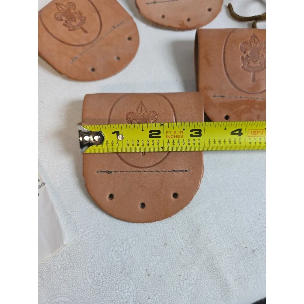 4 Vintage Immediate Recognition Kit‎ Boy Scouts America Leather Belt Loop Badge